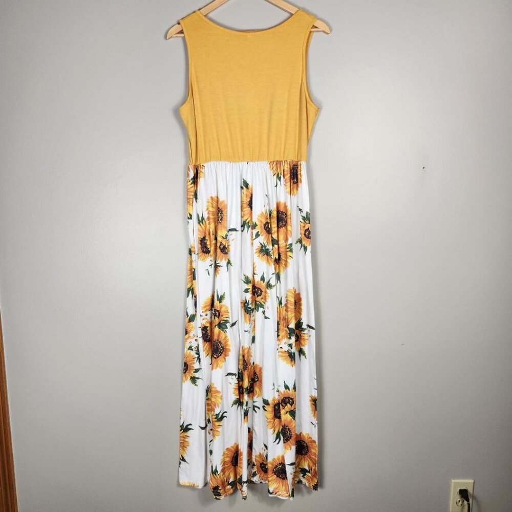 Woman's Sunflower Maxi Dress From Mommy & Me Set - Picture 5 of 8
